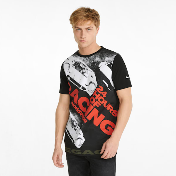 Porsche Legacy Statement Men's Graphic T-Shirt, Puma Black