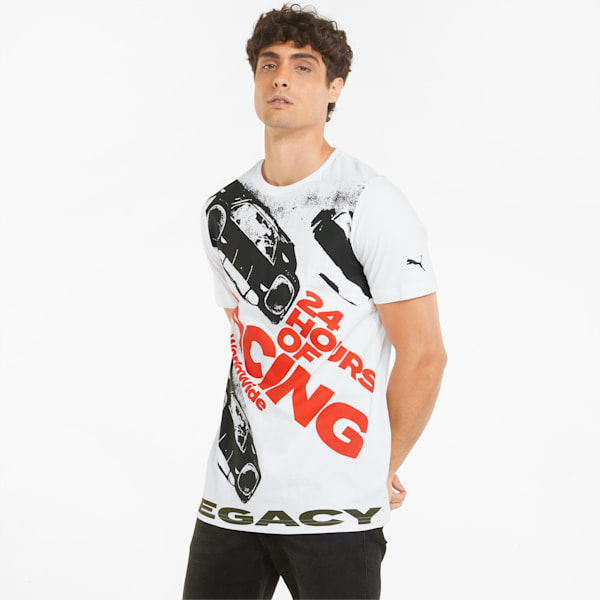 Porsche Legacy Statement Men's Graphic T-Shirt, Puma White