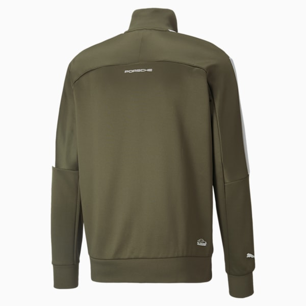 Porsche Legacy T7 Men's Track Jacket, Dark Green Moss, extralarge