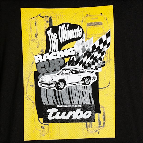 Porsche Legacy Graphic Men's Regular Fit T-shirt, Puma Black, extralarge-IND