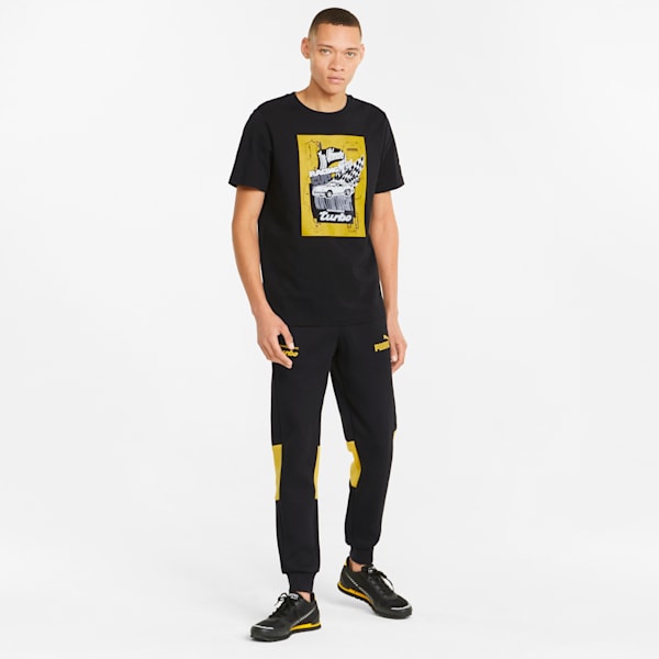 Porsche Legacy Graphic Men's Regular Fit T-shirt, Puma Black, extralarge-IND