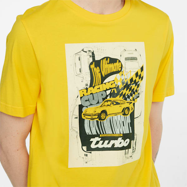 Porsche Legacy Graphic Men's T-shirt, Lemon Chrome