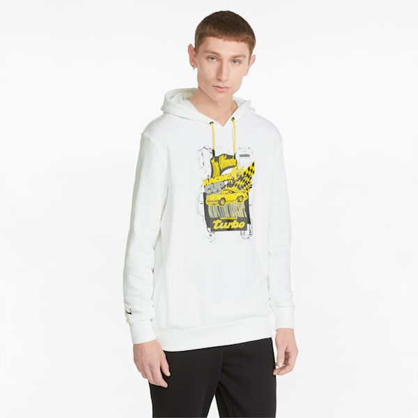 Sudadera con capucha con estampado gráfico para hombre Porsche Legacy, Puma White, extralarge