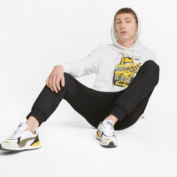 Sudadera con capucha con estampado gráfico para hombre Porsche Legacy, Puma White, extralarge