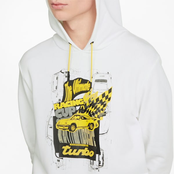 Sudadera con capucha con estampado gráfico para hombre Porsche Legacy, Puma White, extralarge