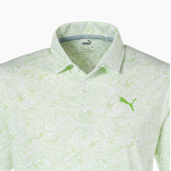 メンズ ゴルフ GUST O WIND ポロシャツ, Bright White-Greenery, extralarge-JPN
