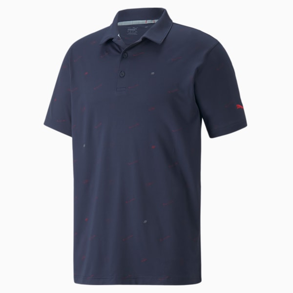 CLOUDSPUN Love Men's Golf Polo Shirt, Navy Blazer-Ski Patrol