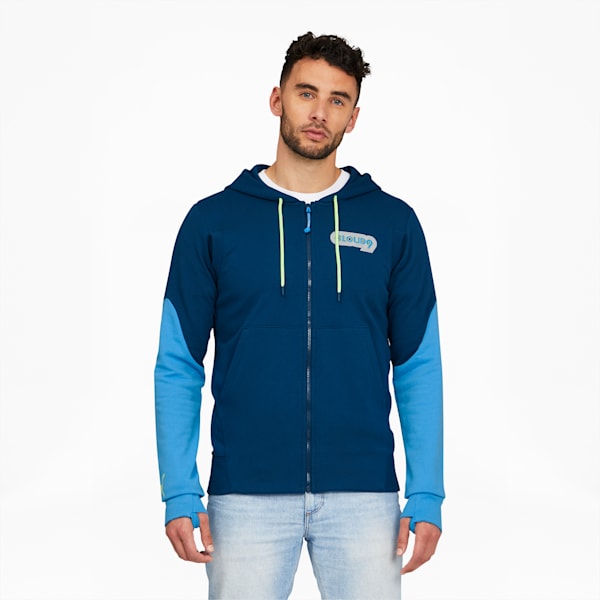 Sudadera con capucha de cierre completo PUMA x CLOUD9 Esports para hombre, Sailing Blue, extralarge