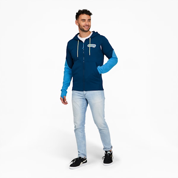 Sudadera con capucha de cierre completo PUMA x CLOUD9 Esports para hombre, Sailing Blue, extralarge