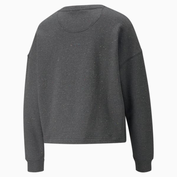 RE:Collection Relaxed Crew Neck Women's Sweatshirt, Dark Gray Heather, extralarge