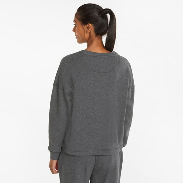 Sudadera holgada con cuello redondo RE:Collection para mujer, Dark Gray Heather, extralarge