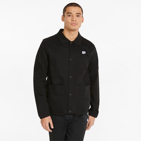 メンズ ダウンタウン DOWNTOWN コーチジャケット, Puma Black, extralarge-JPN