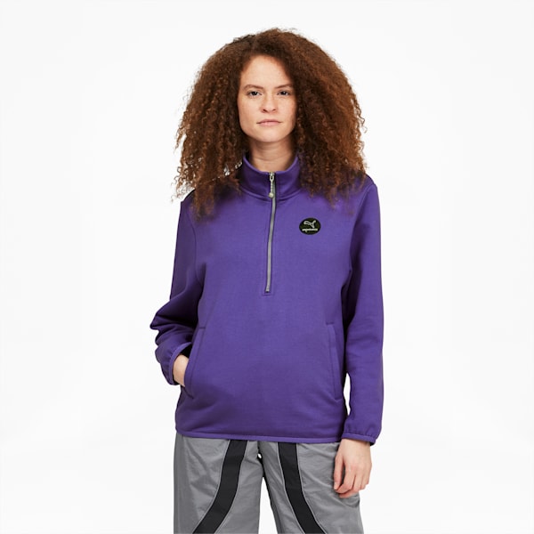 Sudadera de cierre medio PUMA x PRONOUNCE para mujer, Ultra Violet, extralarge