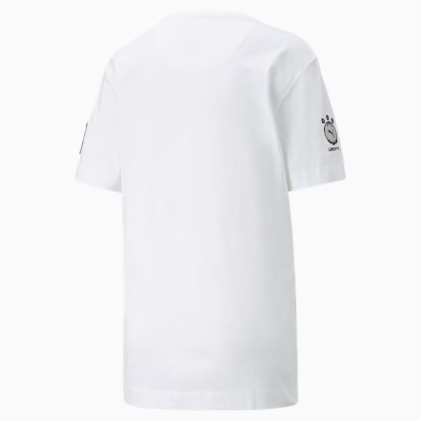 ウィメンズ PUMA x LIBERTY バッジ 半袖 Tシャツ, Puma White, extralarge-AUS