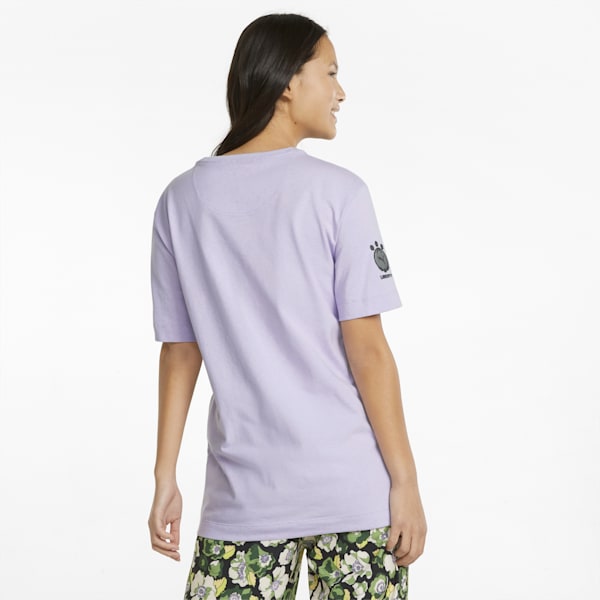 ウィメンズ PUMA x LIBERTY バッジ 半袖 Tシャツ, Pastel Lilac, extralarge-IND