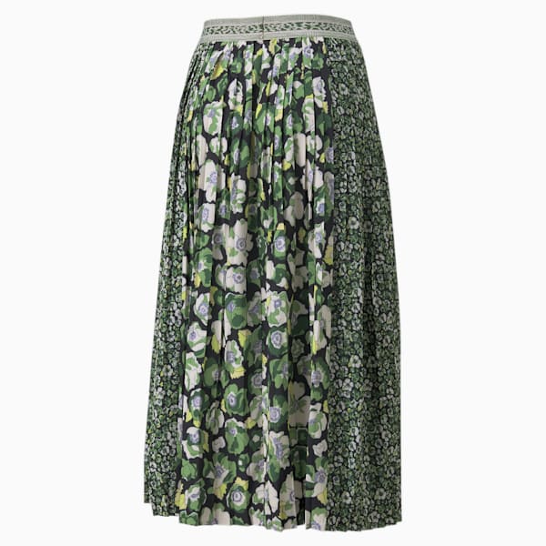 PUMA x LIBERTY Printed Pleated Women's Skirt, Puma Black-Flower AOP, extralarge