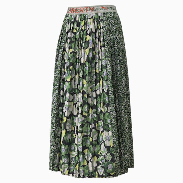 PUMA x LIBERTY Printed Pleated Women's Skirt, Puma Black-Flower AOP, extralarge