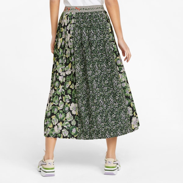 PUMA x LIBERTY Printed Pleated Women's Skirt, Puma Black-Flower AOP, extralarge