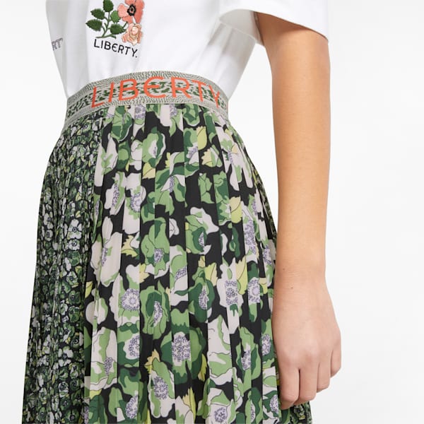 PUMA x LIBERTY Printed Pleated Women's Skirt, Puma Black-Flower AOP, extralarge