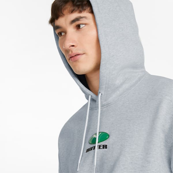 Sudadera con capucha PUMA x BUTTER GOODS para hombre, Light Gray Heather, extralarge