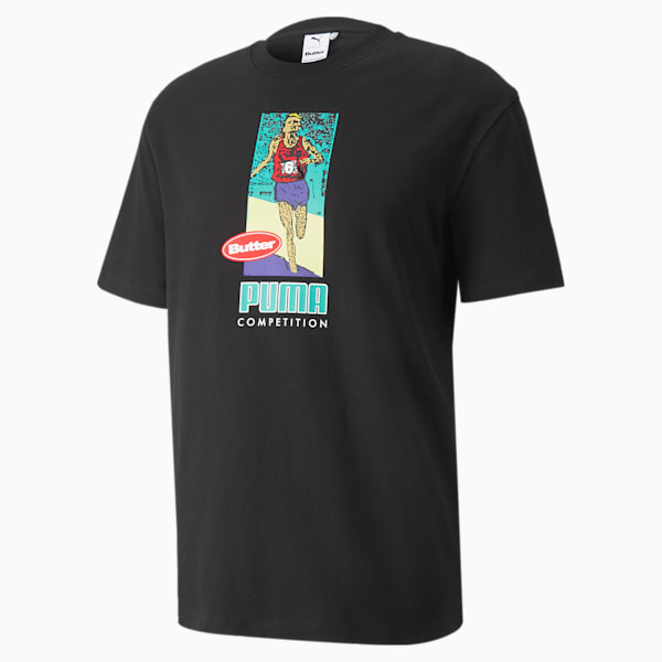 Playera con estampado gráfico para hombre PUMA x BUTTER GOODS, Puma Black---, extralarge