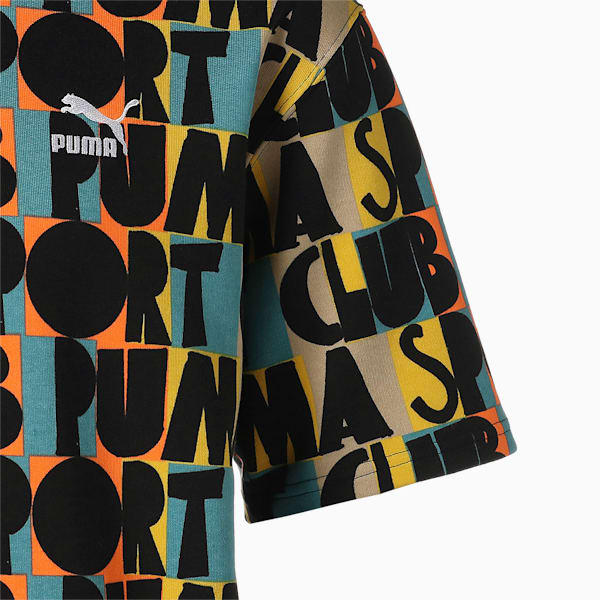 メンズ HC AOP 半袖 フーディー, Puma Black, extralarge-JPN