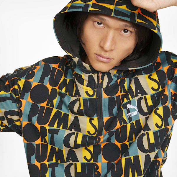 メンズ HC AOP 半袖 フーディー, Puma Black, extralarge-JPN