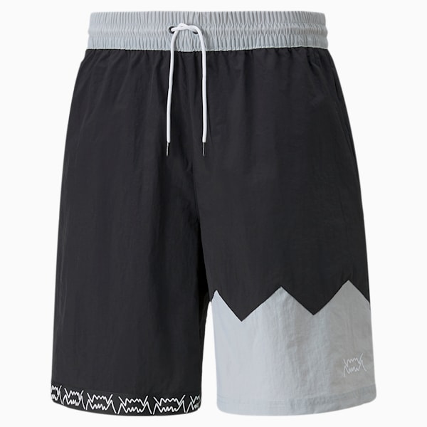 Jaws Woven Men's Basketball Shorts, Puma Black-Harbor Mist