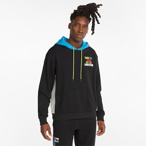 Playbook Men's Basketball Pullover, Puma Black, extralarge