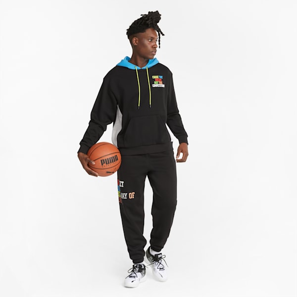 Playbook Men's Basketball Pullover, Puma Black, extralarge