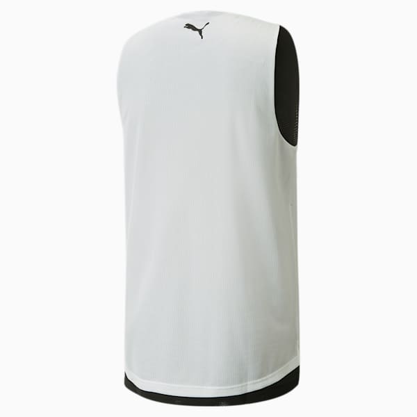 Give and Go Men's Basketball Tank Top, Puma White-Puma Black, extralarge