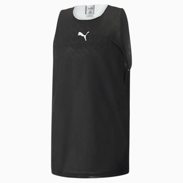 Give and Go Men's Basketball Tank Top, Puma White-Puma Black, extralarge