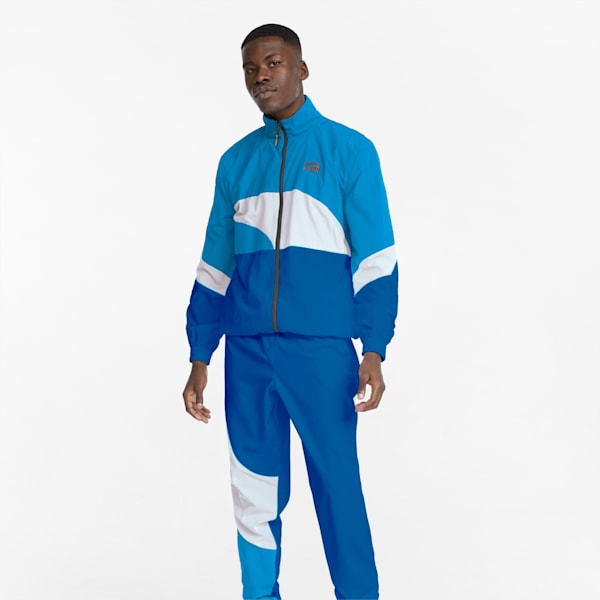 Clyde Men's Basketball Jacket, Sailing Blue-Puma White, extralarge