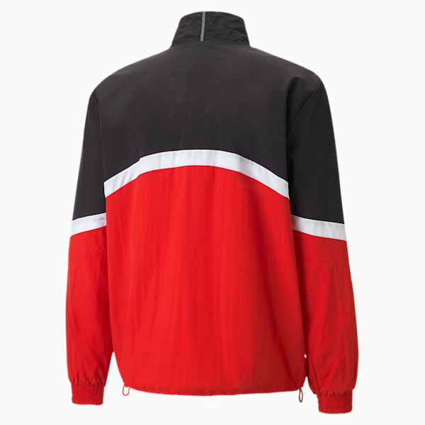 Clyde Men's Basketball Jacket, Puma Black-High Risk Red