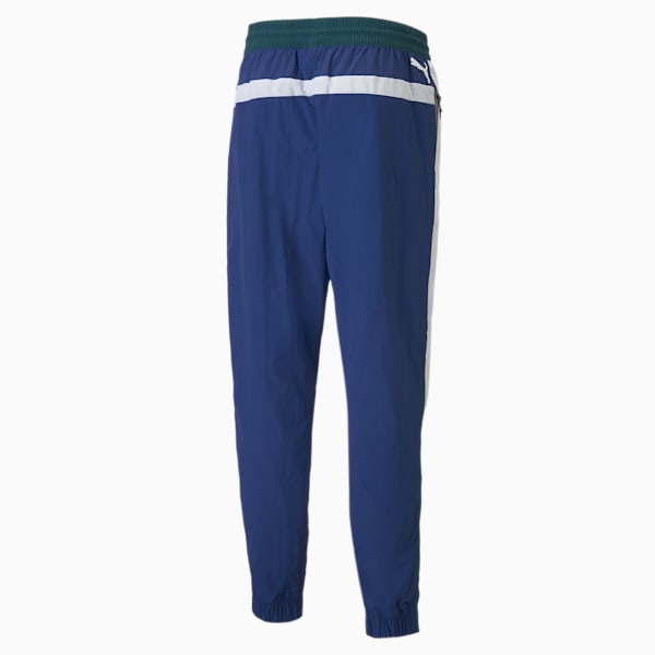 Clyde Men's Basketball Pants, Blazing Blue-Puma White, extralarge