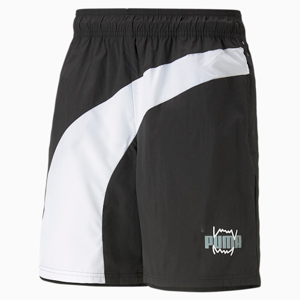 Shorts de basquetbol para hombre Clyde, PUMA Black-PUMA White, extralarge