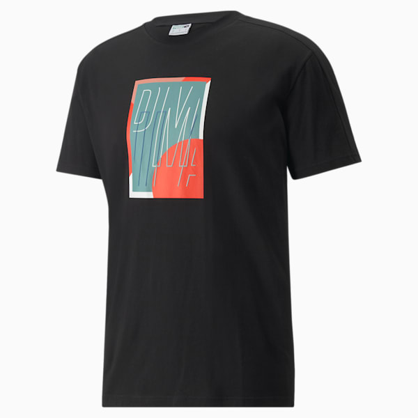 T7 GO FOR Graphic Men's  T-shirt, Puma Black