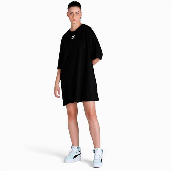 Classics Women's Relaxed Fit T-Shirt Relaxed Fit Dress, Puma Black, extralarge-IND