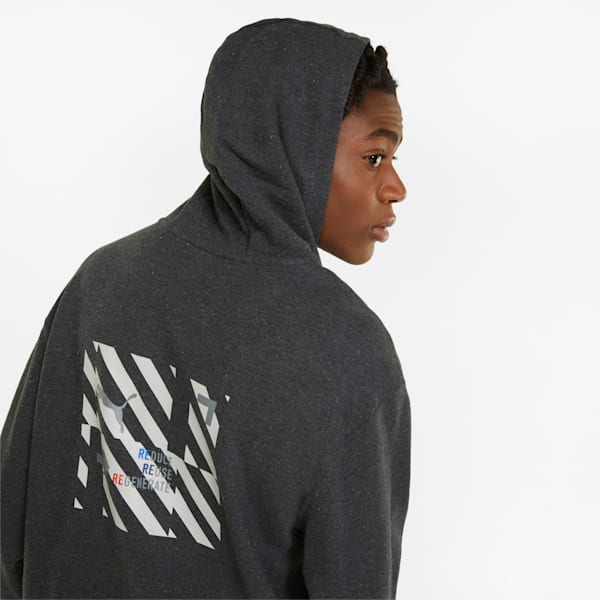 BMW M Motorsport RE:Collection Men's Hoodie, Dark Gray Heather-B1NP008, extralarge