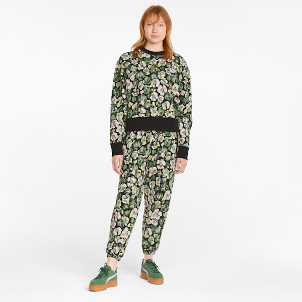 ウィメンズ PUMA x LIBERTY AOP クルーネック, Puma Black-Flower AOP, extralarge-JPN