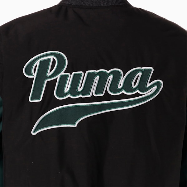 PUMA TEAM レターマン ジャケット ウィメンズ, Puma Black-Green Gables, extralarge-JPN