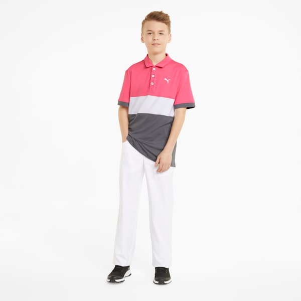 CLOUDSPUN Highway Youth Golf Polo Shirt, Sunset Pink-QUIET SHADE