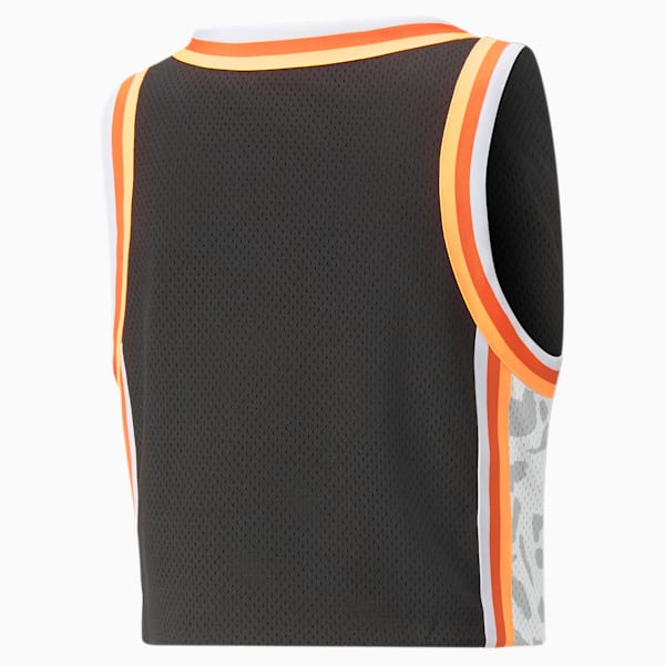 Ballin' Printed Cropped Women's Basketball Jersey, Puma Black, extralarge-IND