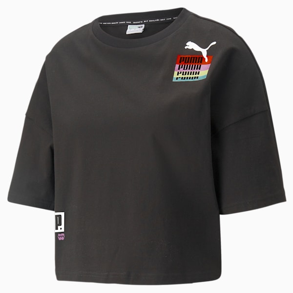 Brand Love Oversized Women's Tee, Puma Black, extralarge