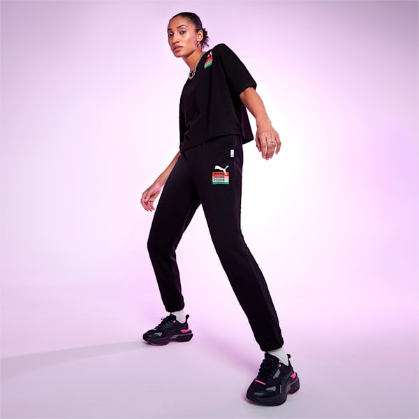 Brand Love Women's Regular Fit Sweatpants, Puma Black, extralarge-IND
