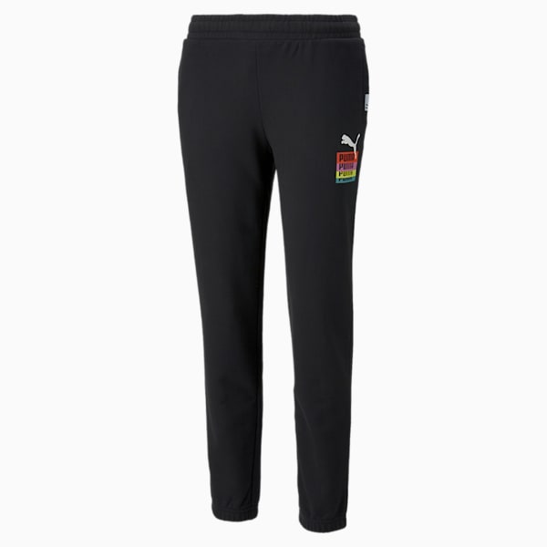 Brand Love Women's Regular Fit Sweatpants, Puma Black, extralarge-IND