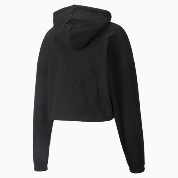 Classics Ribbed Women's Hoodie, Puma Black, extralarge