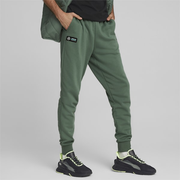 Mercedes AMG Petronas F1 Men's Regular Fit Trackpants, Deep Forest, extralarge-IND