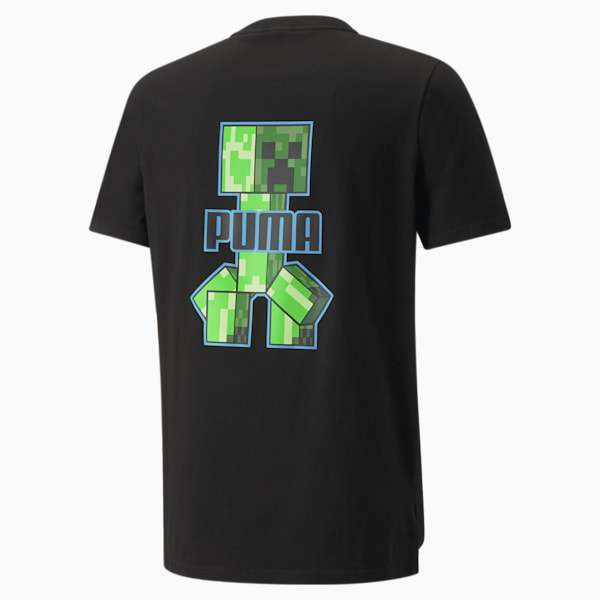 Playera con estampado gráfico para hombre PUMA x MINECRAFT, Puma Black, extralarge