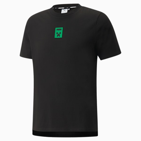 Playera con estampado gráfico para hombre PUMA x MINECRAFT, Puma Black, extralarge